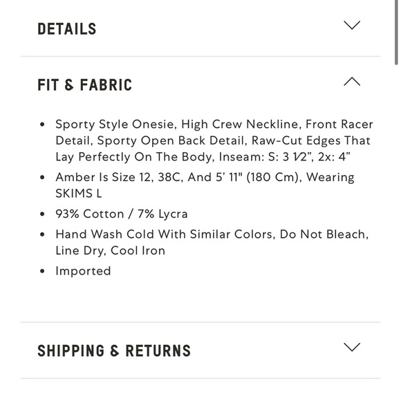 SKIMS RAW EDGE ONESIE SIZE S - Picture 4 of 8